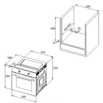 und PKM A EEK EBO9.4 Standard Höhe Einbau-Backofen 23356, Backofen cm Dampfgarer Shop cm Online schwarz/Edelstahl 60 60